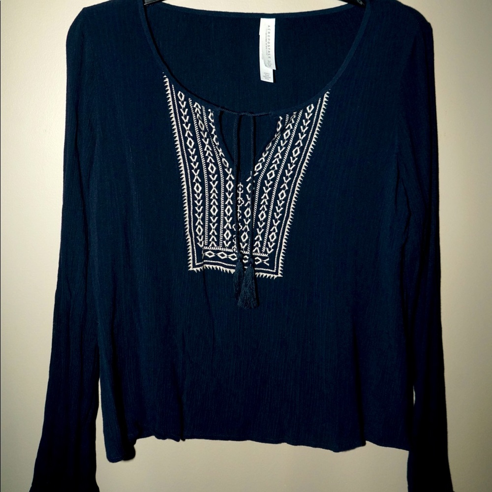 Navy Blue Blouse